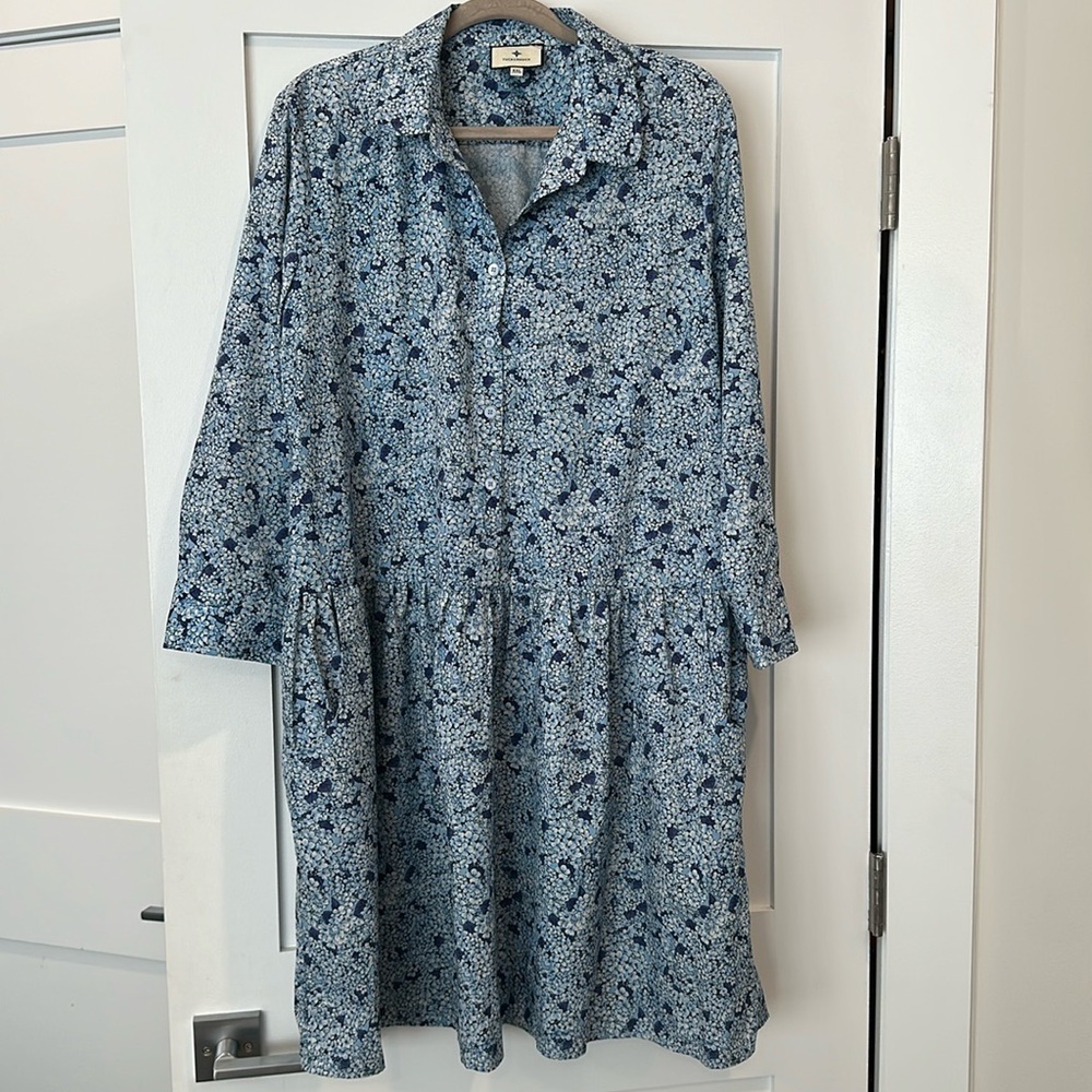 Tuckernuck Hayes Hydrangea Shirt Dress XXL